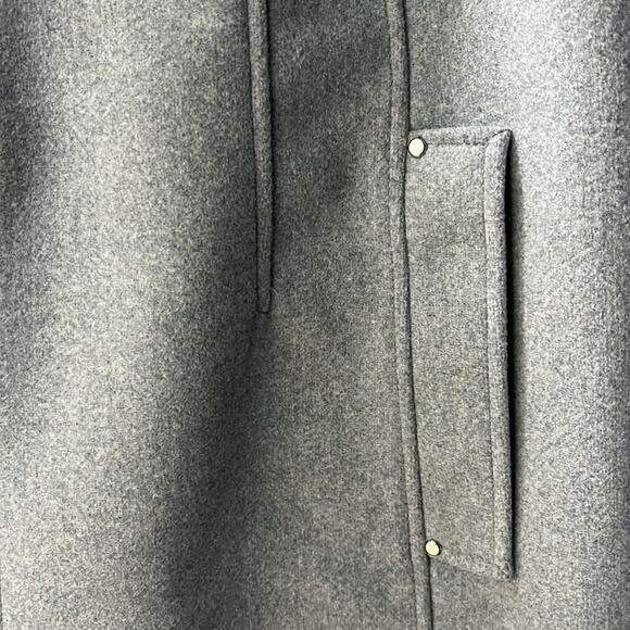 Vince Camuto hooded faux wool women zip Jacket Mid length Blue XL - Picture 6 of 6